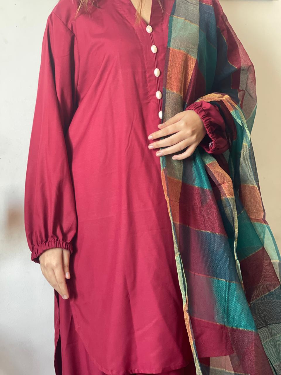 Maroon soft cotton special for summer